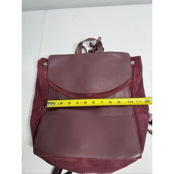 Kiomi Women’s Leather Suede Backpack Burgundy 11” X 10” See Description main image 6